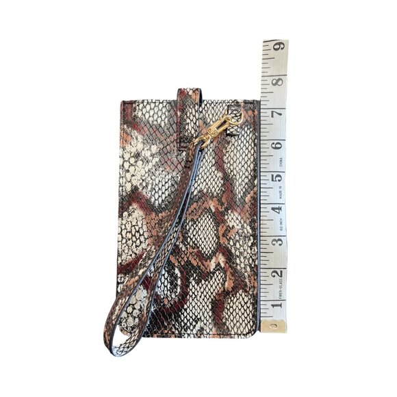 INC International Concepts Burgundy Snakeskin Print Passport Holder Set - Picture 5 of 8